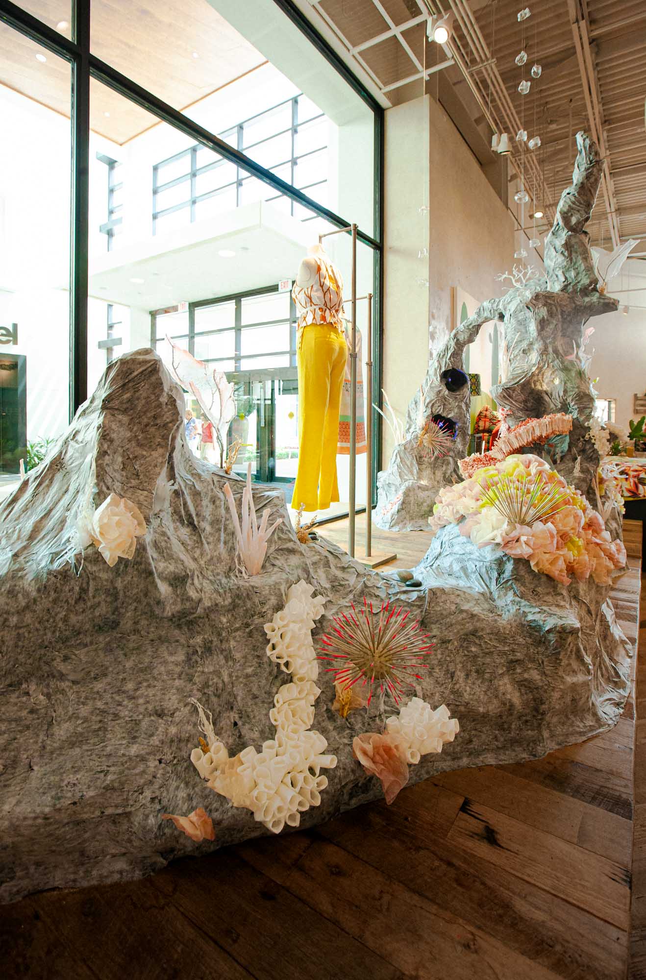 Earth Day Coral Reef Window Display at Anthropologie