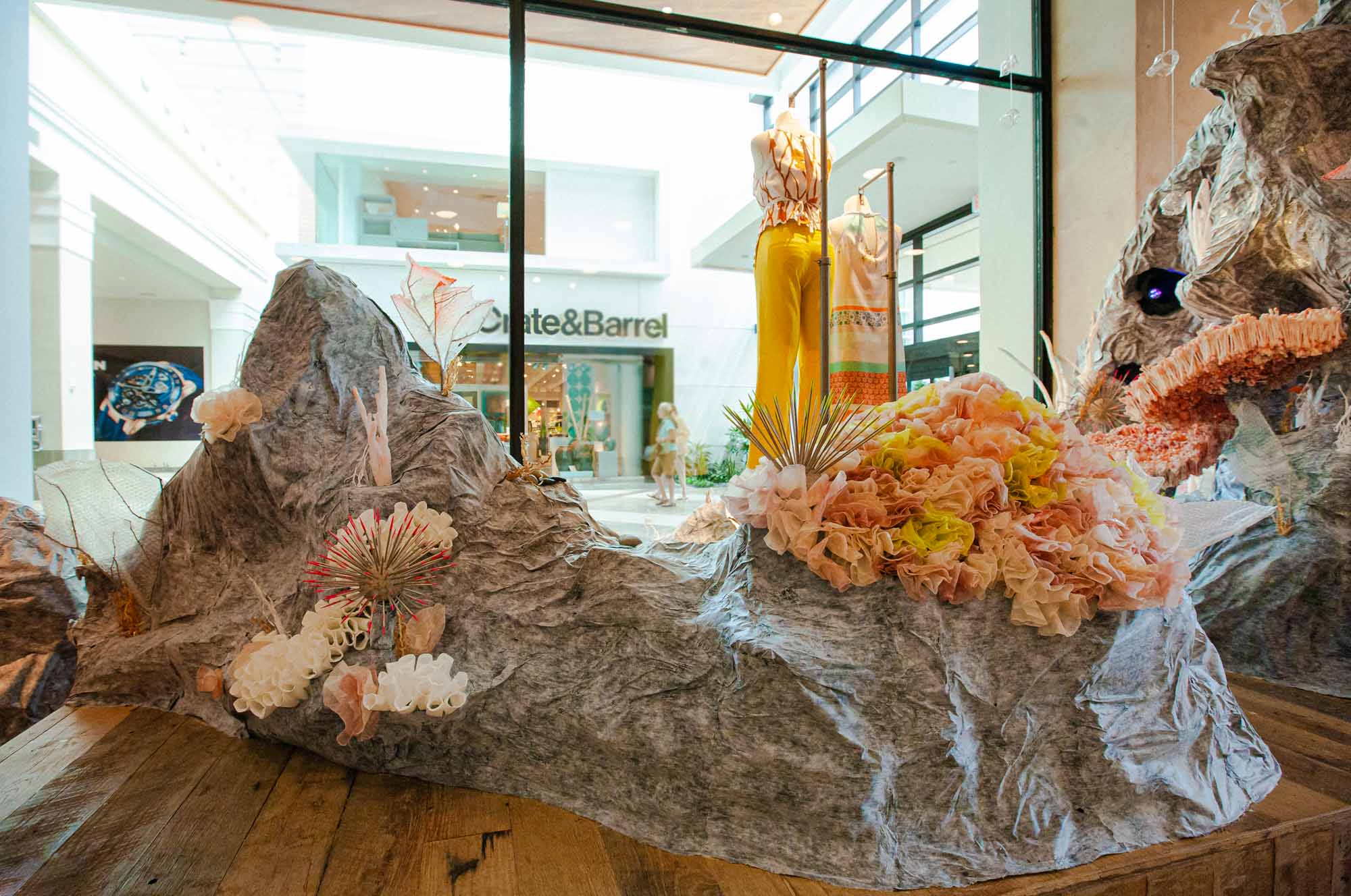 Earth Day Coral Reef Window Display at Anthropologie